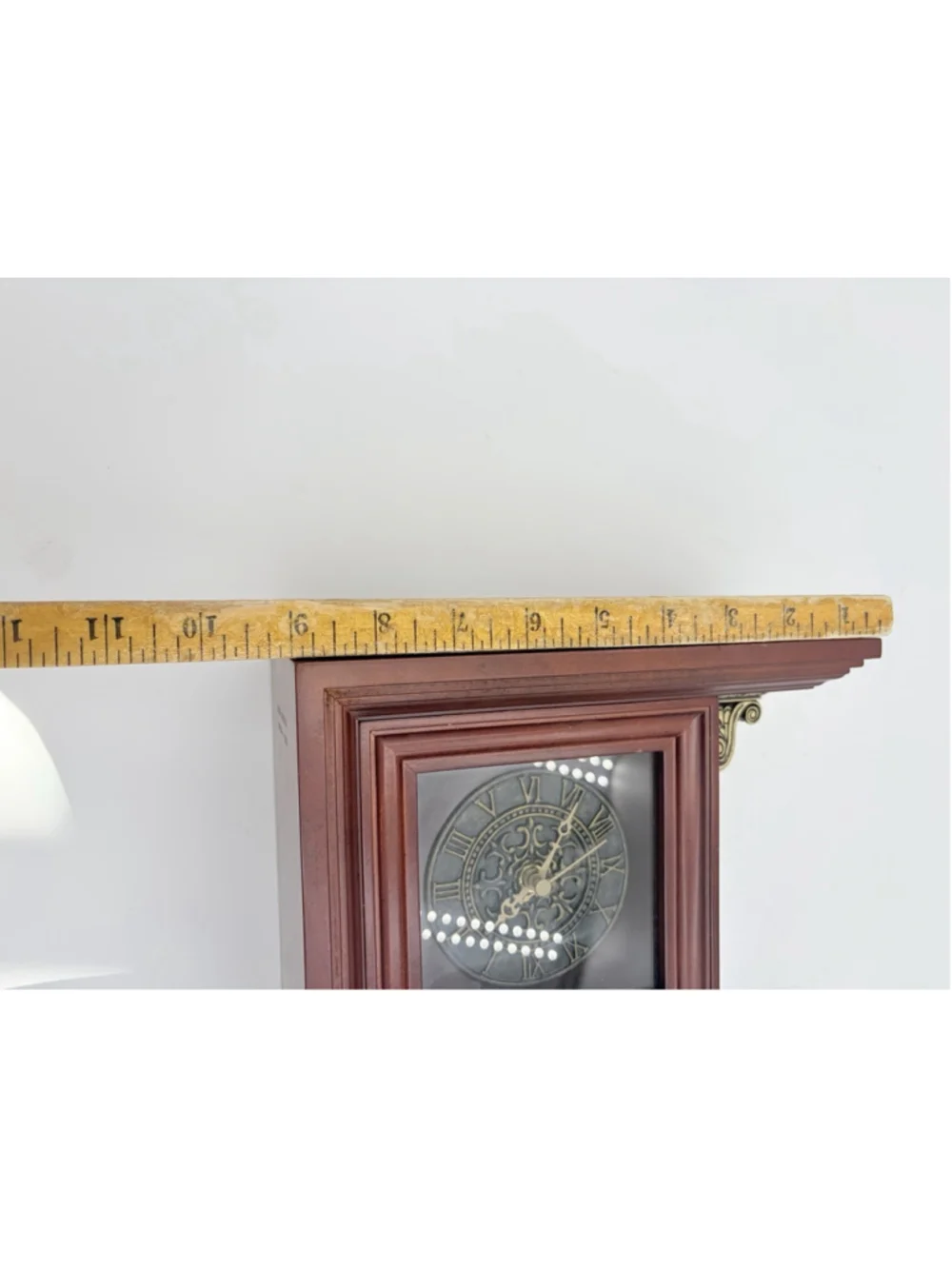 Bombay Company Mahogany Bookend Clock WORKS Brass Ornate 2004 Single Piece